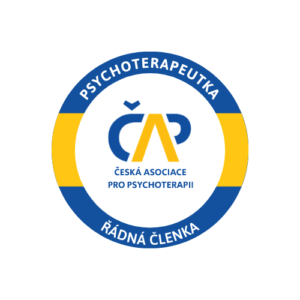 odznak řádná členka České asociace pro psychoterapii Marie Čech